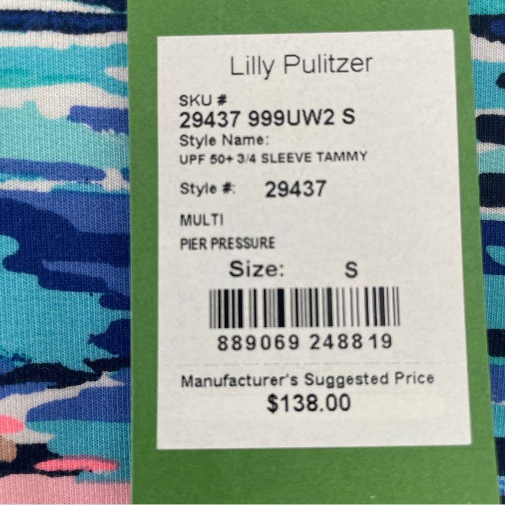 Lilly Pulitzer 3/4 Sleeve Print Dress Size Small NWT - Picture 4 of 7